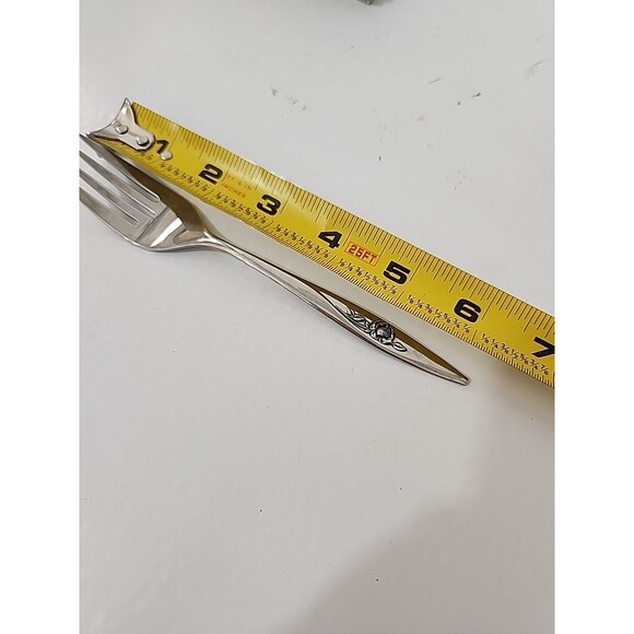 Lot Of 15 Oneidacraft Deluxe Stainless Steel Salad Forks Lasting Rose Pattern - Picture 5 of 5